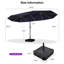 Parasol de patio 15 pieds avec double face et base-491329325