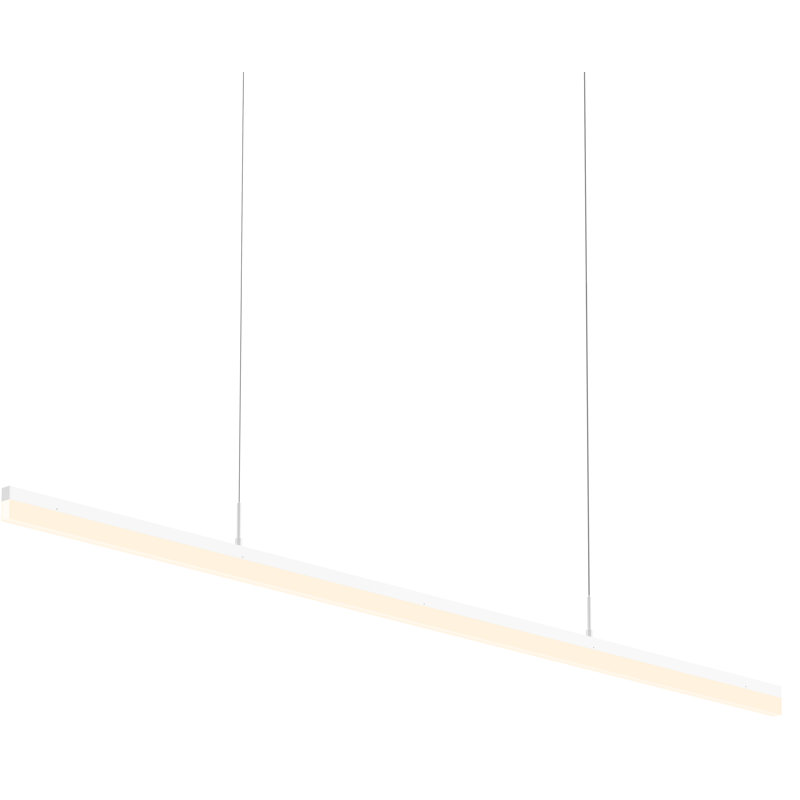 Stiletto 1 - Light LED Pendant, Satin White, 1.75" H x 59.5" W x 0.75" D