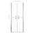 vidaXL Shower Door Clear ESG and aluminum 39.8"x74.8" Silver