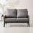 Outdoor Aluminum Loveseat With Cushions