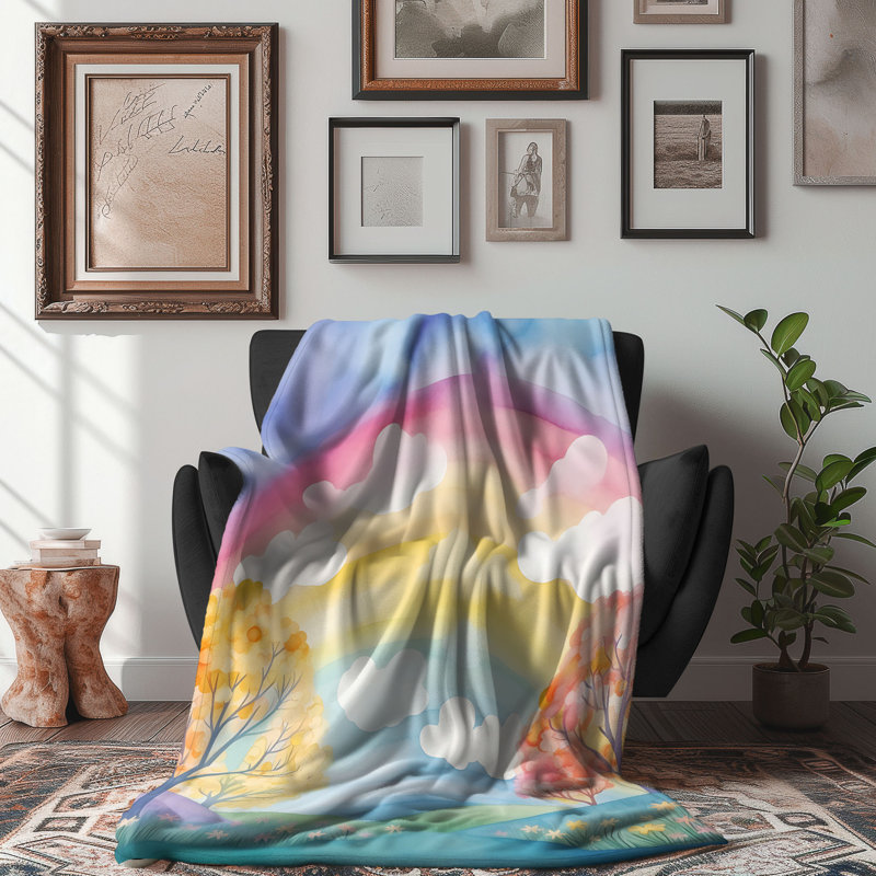 Radiant Spring Garden - 1 pièce Sherpa Premium, Lit simple