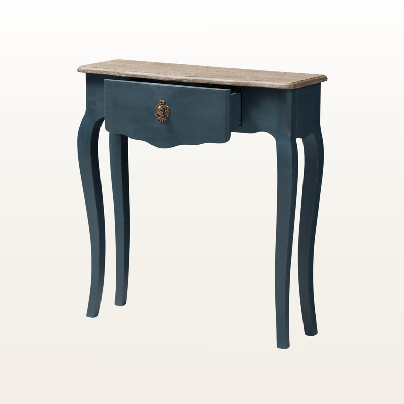 Sylvan classic  Console Table with Spruce Finish, Brown/Blue 31.33'' H X 29.23'' W X 9.7'' D