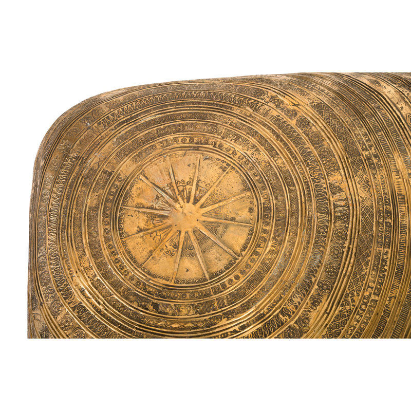 Brass Drum End Table
