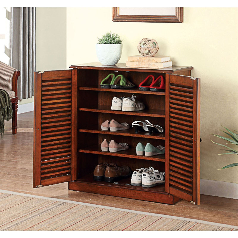 Armoire de rangement à chaussures pour 15 paires Polton, Chêne