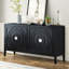 Buffet rétro en noir - s'adapte bien à divers styles de décoration intérieure Lignes de rangement polyvalentes pour les pièces-251806021