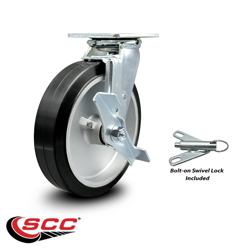 Rubber on Aluminum Caster