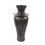 Black Ore Glass Vase with metal accent- Medium-379945855