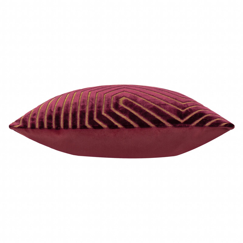 Evoke Geometric Red Square Cushion, Pillow Cover & Insert