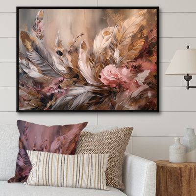 «Rotonia Gold Feather Wanderlust VI», reproduction sur toile