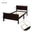 Lit plateforme avec base de lit en bois et lit-bateau-116409981