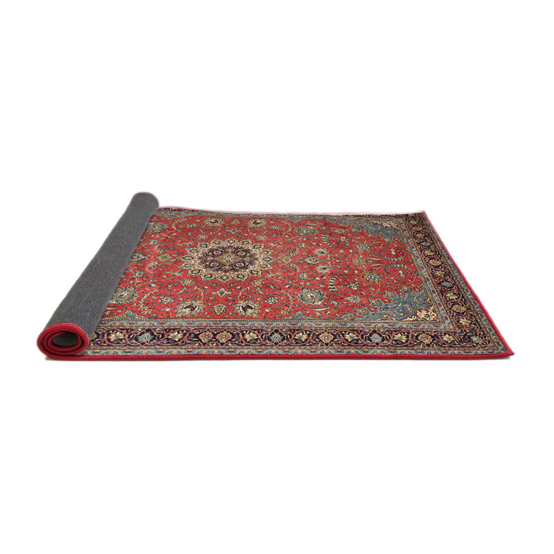 Tapis rouge/vert traditionnel Aerne, Rond 4 pi