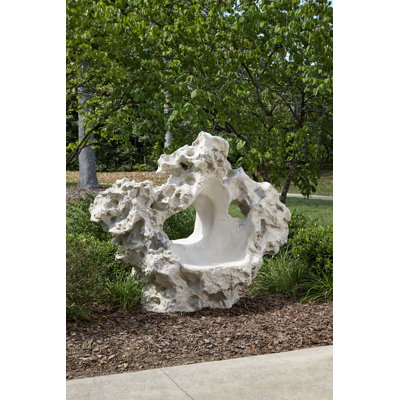 White Stone Colossal with Seat Sculpture