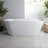 63" X 29.5" Freestanding Soaking Solid Surface Stone Resin Bathtub