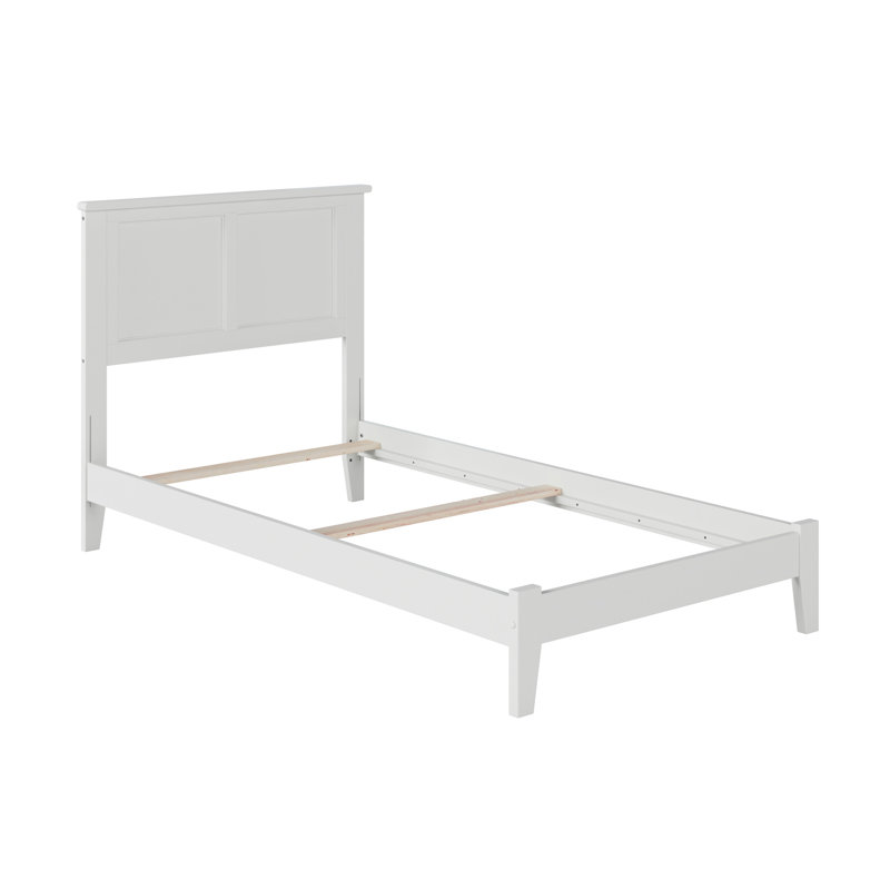 Troutville Solid Wood Standard Bed, White, Twin