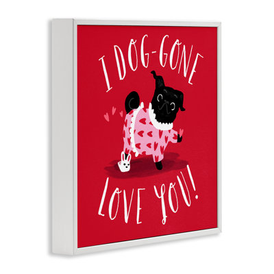 «Dog-Gone Love You», art de la giclée encadrée par Leeza Hernandez
