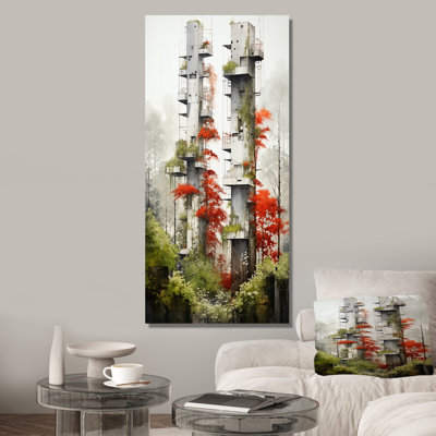 Minimalisme botanique, tours de la jungle III - art mural tours