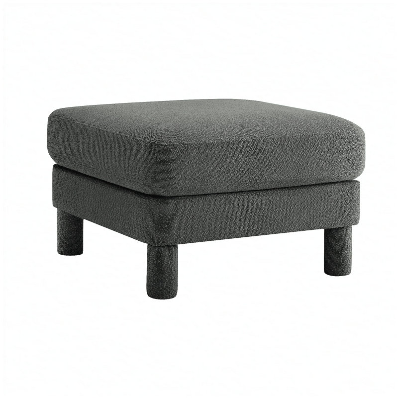 Lucas Ottoman Polyester-Dark Grey, Dark Gray