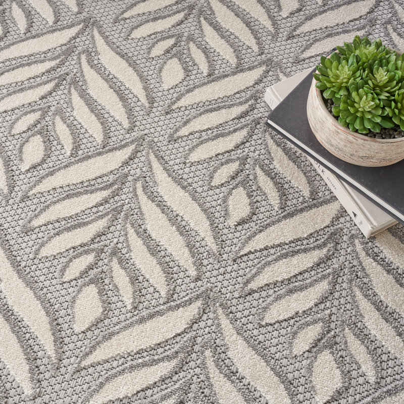 Analiegh Nature Grey Indoor/Outdoor Area Rug, Round 7'10"