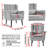 Modern Accent Chair,Chenille Arm Chairs for Living Room,Upholstered Mordern Armchair,Comfy Soft Padded Lounge Chair in Small Space, Bedroom, w/Pillow, Solid Wood Leg-45450055