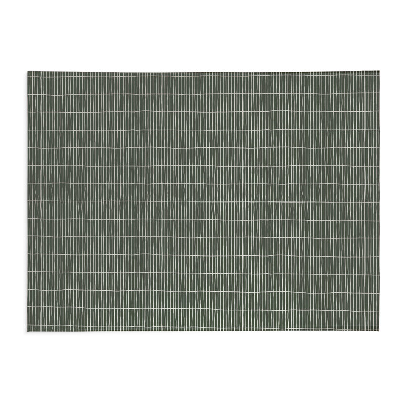 Snow Fence Activity Mat, Chimichurri/Green, Rectangle 2' x 3'