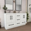 Meuble-lavabo double 58,9 po avec plateau en acrylique Victoria-98195150