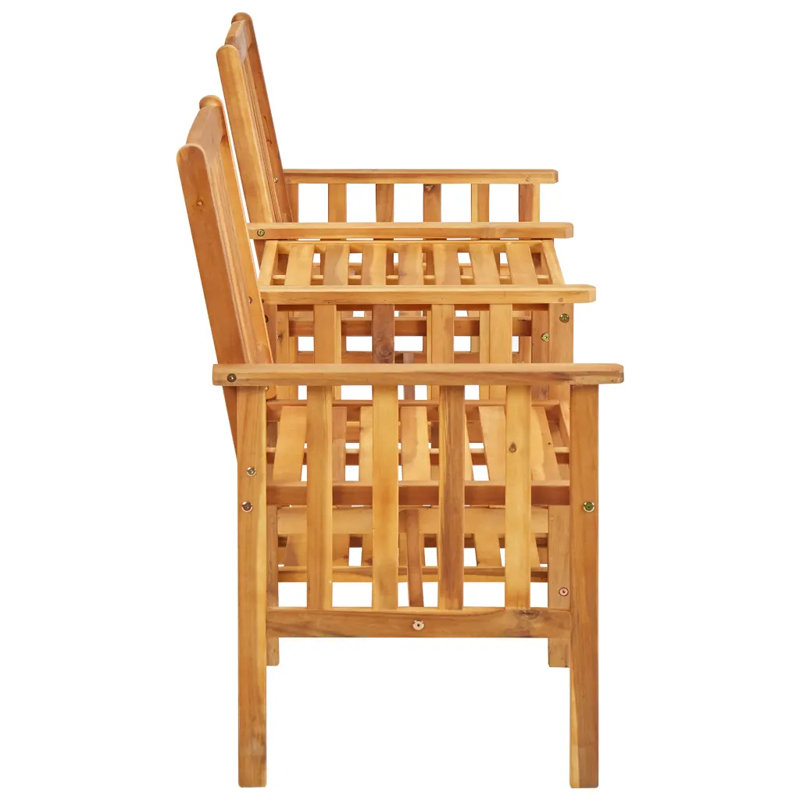 Konigstein Square Acacia Solid Wood Outdoor Bistro Table - 159 cm W 61 cm D