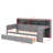 Wooden  Daybed Equipped With Storage Shelves, A Multi-Functional Design Including Two Storage Drawers, And A Study Desk-1762235004