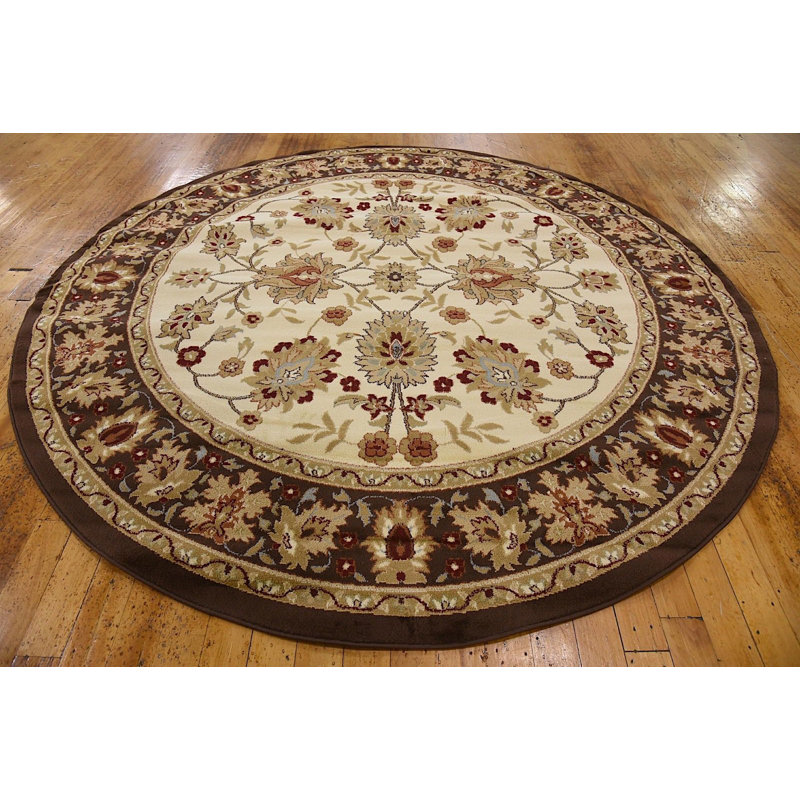 Tapis oriental beige / brun Niles, Rond 7 pi 10 po