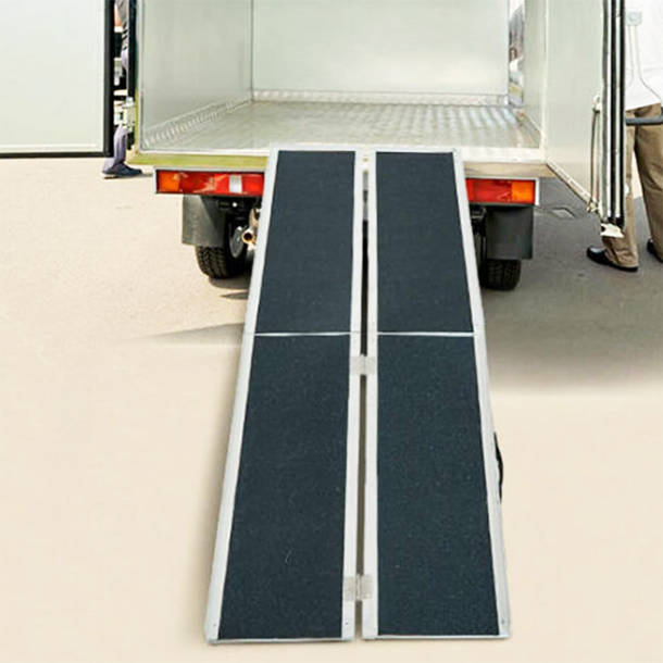 HomCom Metal Foldable Threshold Ramp,Portable Ramp | Wayfair