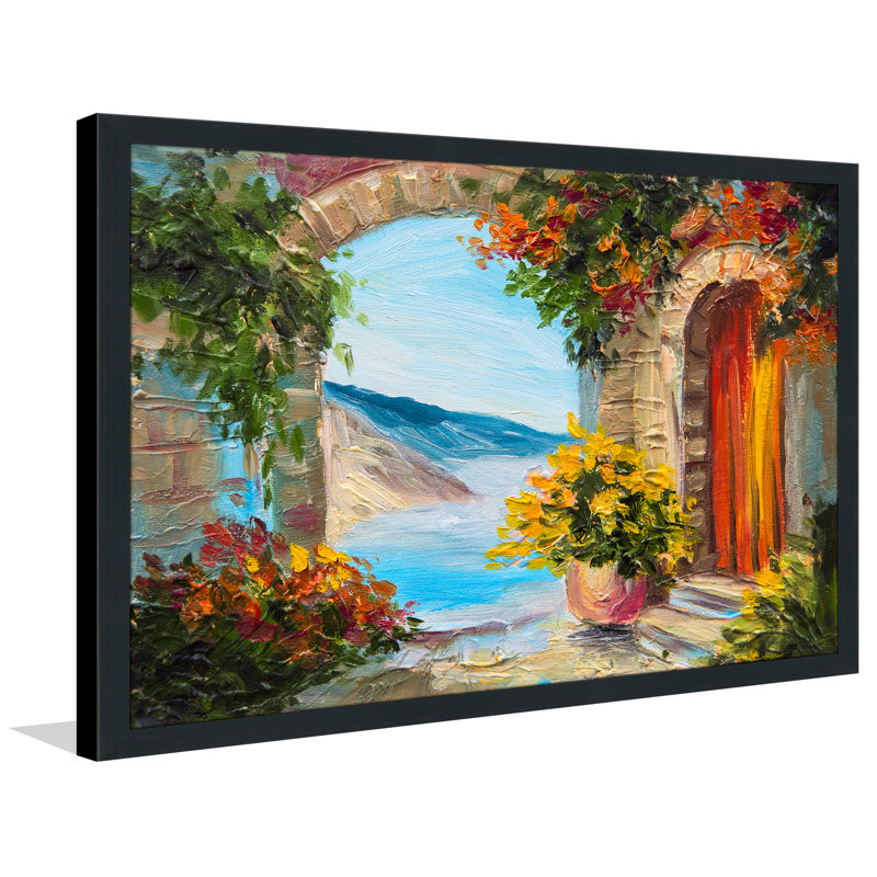 « european vista 2 », reproduction d’art encadrée, H 35,5 po x l 51,5 po x P 0,75 po