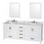 Base de meuble-lavabo autoportant double 79 po avec miroir 70 po Sheffield-31336916