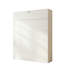 Grand lit escamotable mural avec tablette de rangement intégrée et lumières DEL, peu encombrant, blanc-2143232102-2143232105