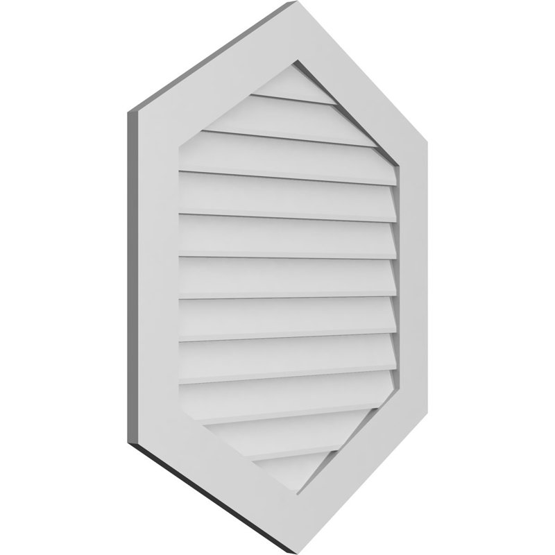 Ventilé vertical à pignon vertical 7/12 po, H 38 po x l 30 po x P 1 po