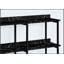 Élégante console étroite avec stratifié d'aspect marbre noir et structure en métal noir pour le vestibule ou le canapé-802127279