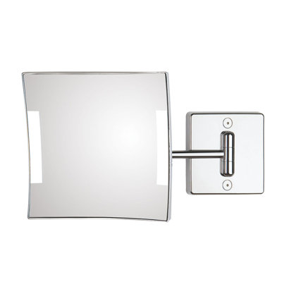 Miroir de maquillage/rasage lumineux moderne à del et à bras de bras à 1 accoudoirs Quadrolo