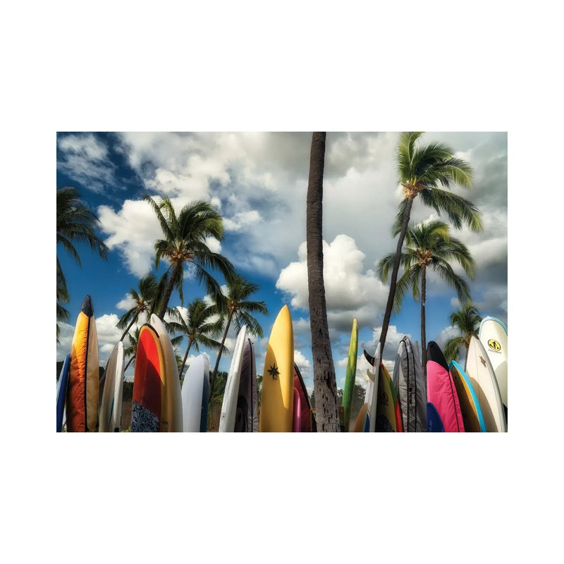 Planches de surf par Dennis Frates - Toile tendue avec châssis, H 8 po x l 12 po x P 0,75 po