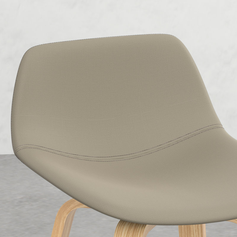 2 tabourets - Tabouret de bar / tabouret de bar rembourré en mousse et en fibre de lin naturel rembourré 2 placages