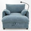 Fauteuil d'appoint rembourré avec repose-pieds avec rangement-343178774