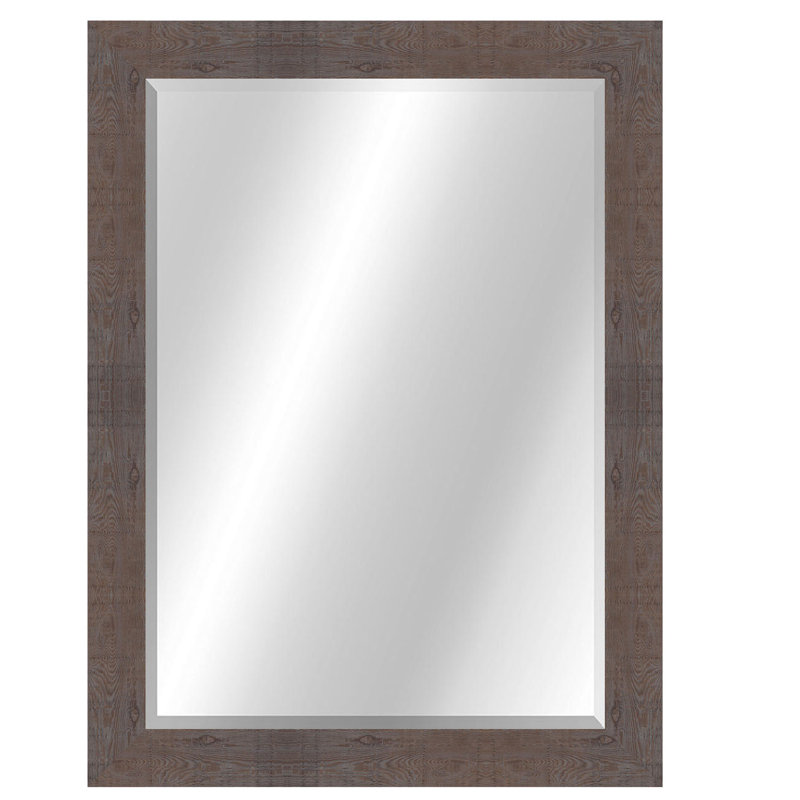 Wall Mirror, 46" x 36", Light Gray