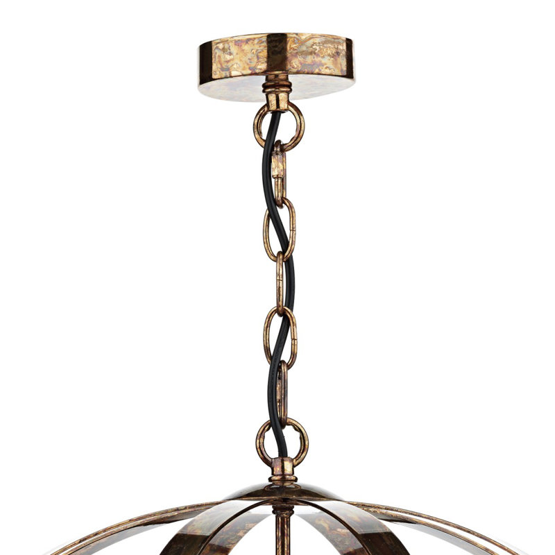 Smithsonian 3 - Light Sphere Pendant, Petrol Copper