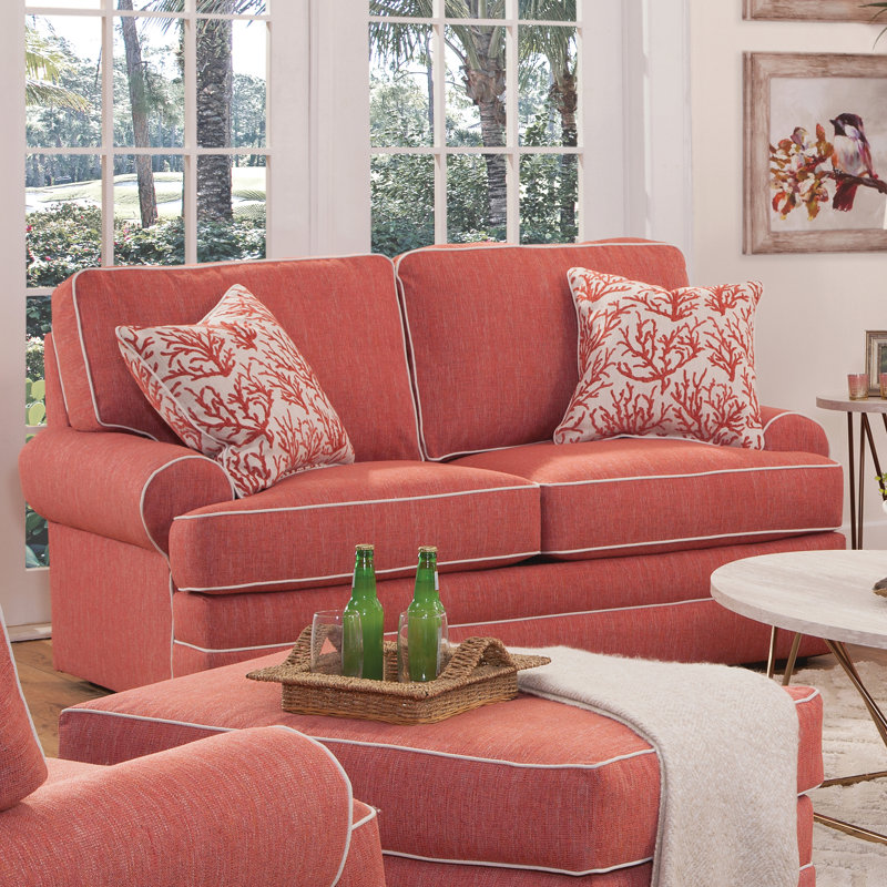 Longshore Tides Coral Springs Model 57B923CF18534B77B523951E0B61D9D1 Loveseat With Two Matching Pillows