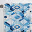 Blue and White Tiles Symmetry - Rideau abstrait - Rideau géométrique obscurcissant - 1 panneau-107597761