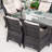 7-Piece Outdoor Rectangular Fire Pit Dining Set
