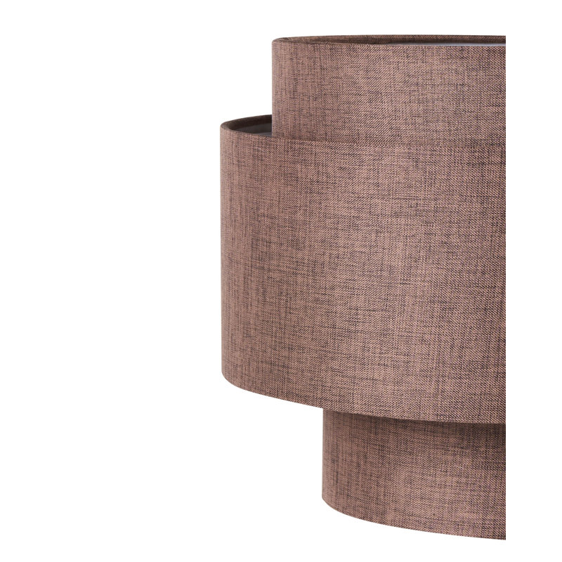1 - Light Gold Drum Pendant, Brown