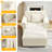53.5"Upholstered Chesterfield Velvet Sofa With Ottoman-75090383