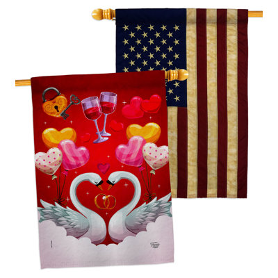Drapeau de maison en polyester 2 côtés 3 pi 3 po x 2 pi
