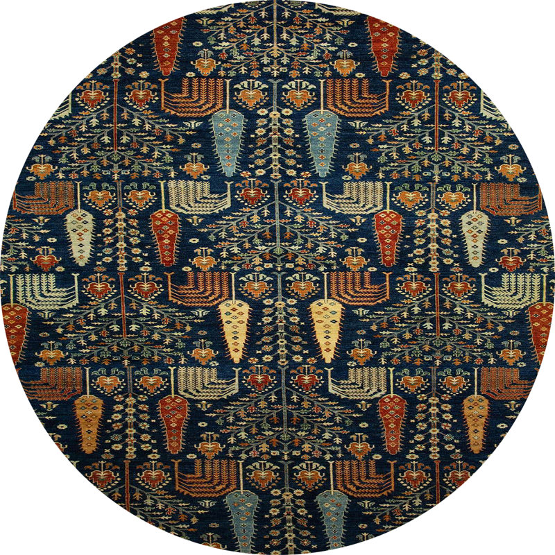 Abstract Indoor Rug, Round 4'