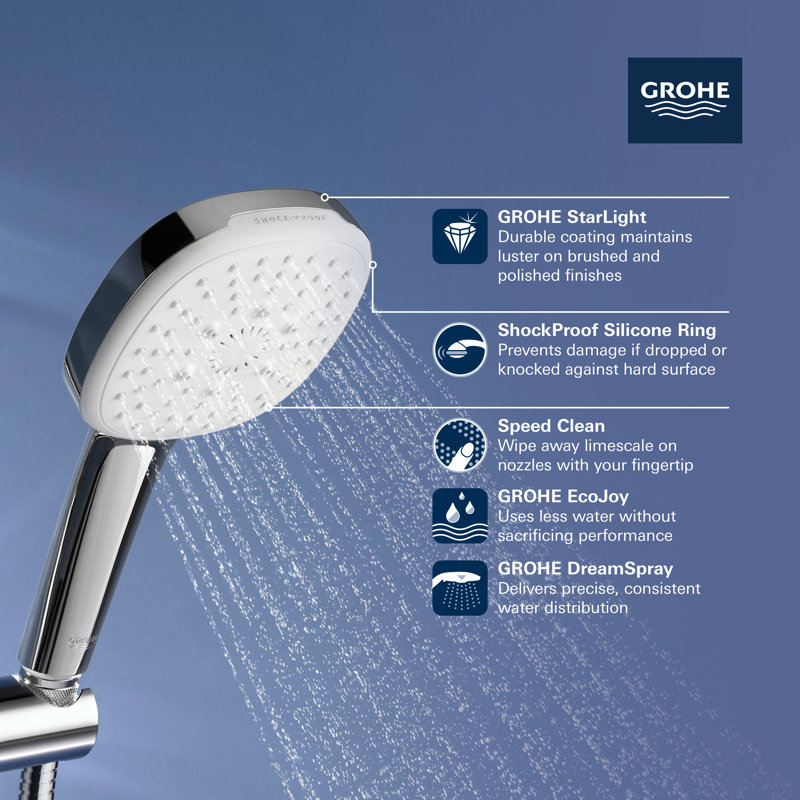 Tempesta 110 Square 2-Spray Hand Shower, Chrome