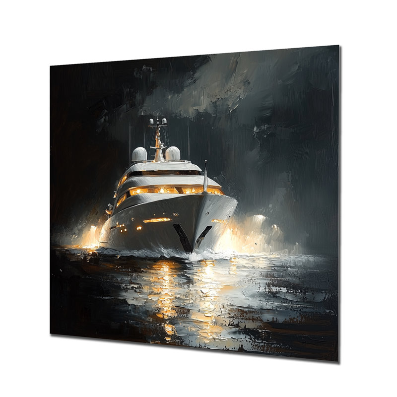 Yacht Boat Success Energy II - Impression de bateau sur métal, H 16 po x l 16 po