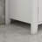 Kleankin Pedestal Sink Storage Cabinet with U-Shape And Adjustable Internal Shelf, White